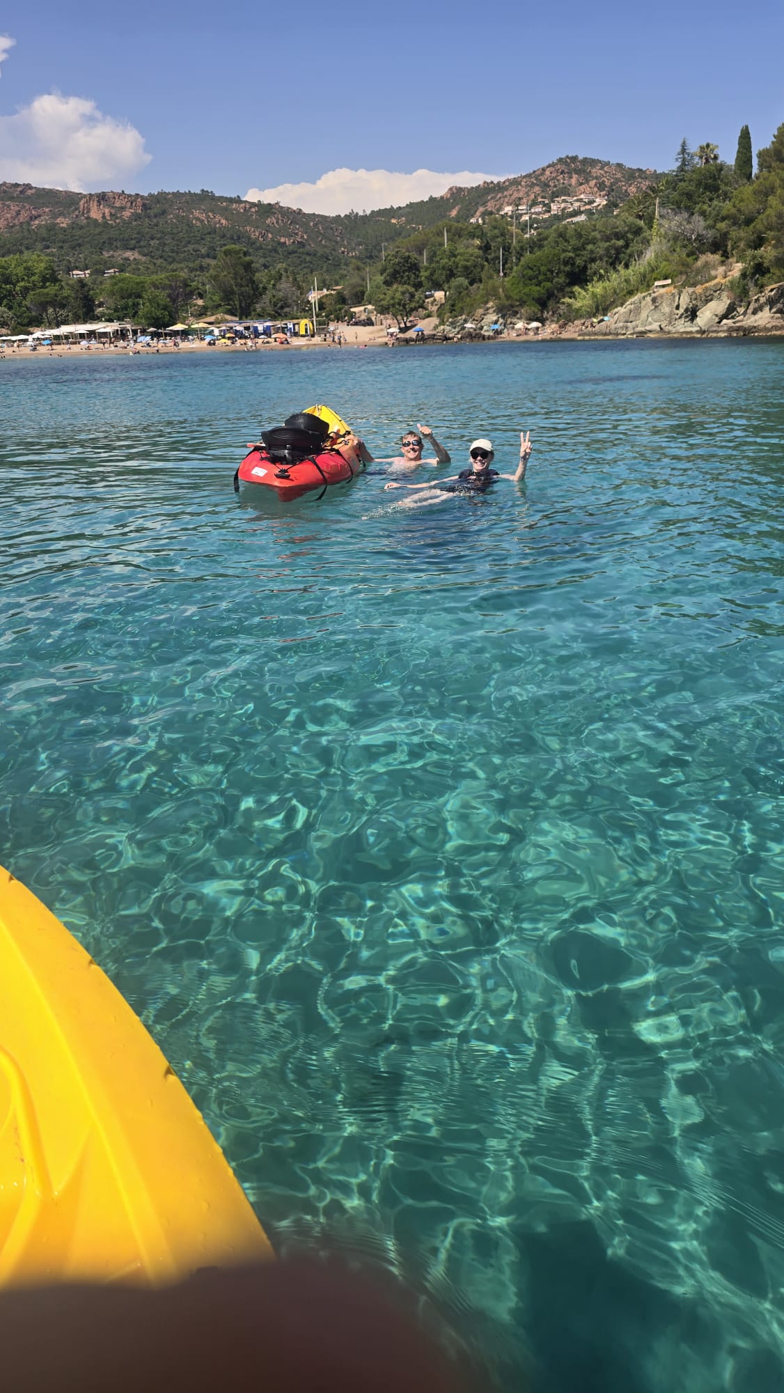 Sortie kayak dans la baie d'Agay